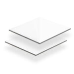 ALU KOMPOSITPLATTE, 3mm, weiß glänzend / weiß matt