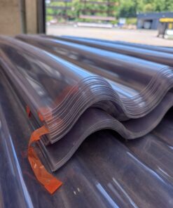 PVC valovite plošče, prozorne, veliki val, 92x125cm