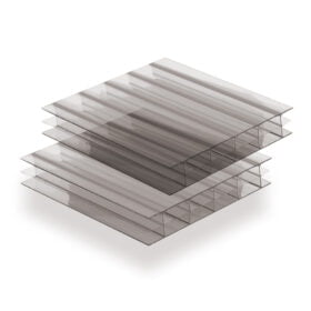 LEXAN multilayer polycarbonate panel, 16 mm, 2×UV, brown/bronze