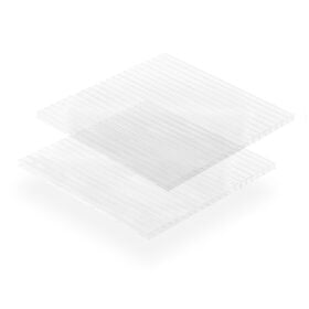 Mehrschichtige Polycarbonatplatte, STANDARD, 4 mm, 2×UV, transparent