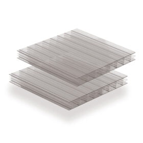 Mehrschichtige Polycarbonatplatte, STANDARD, 10 mm, 1×UV, braun/bronze