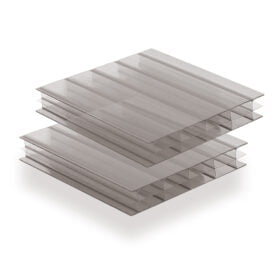 Mehrschichtige Polycarbonatplatte, STANDARD, 16 mm, 1×UV, braun/bronze